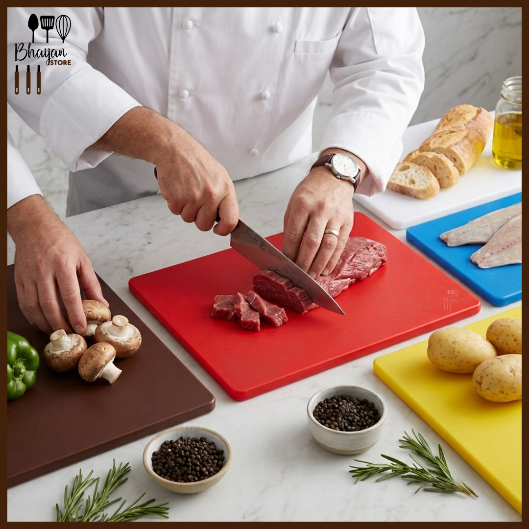 Color-Coded HDPE Cutting Board – 40×60×2cm