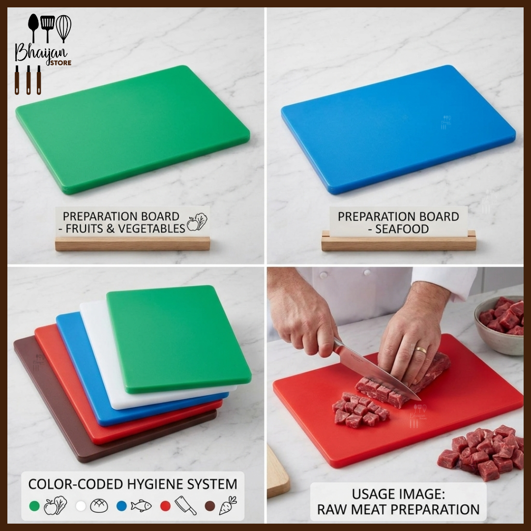 Color-Coded HDPE Cutting Board – 30×40×2cm