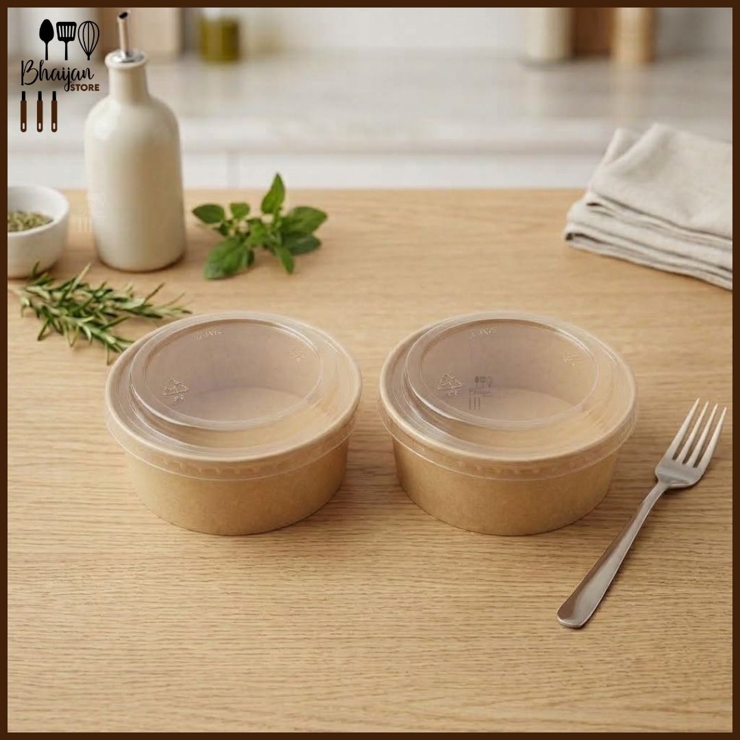 Disposable Bamboo Pulp Salad Bowl - 1200pcs