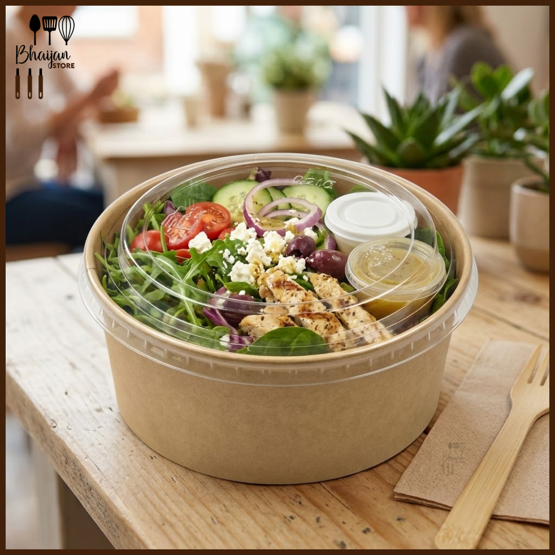 Disposable Bamboo Pulp Salad Bowl - 1200pcs