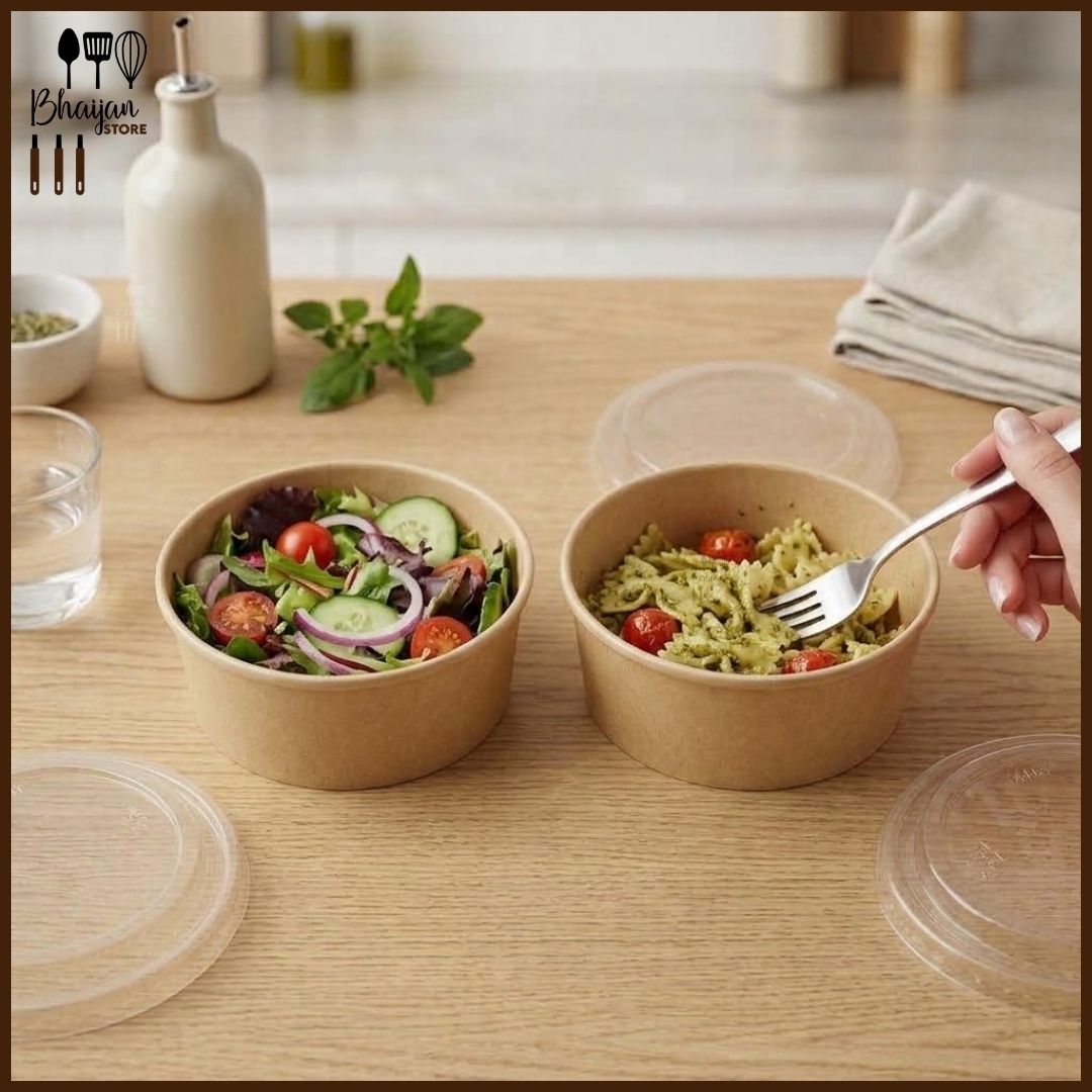 Disposable Bamboo Pulp Salad Bowl - 1200pcs