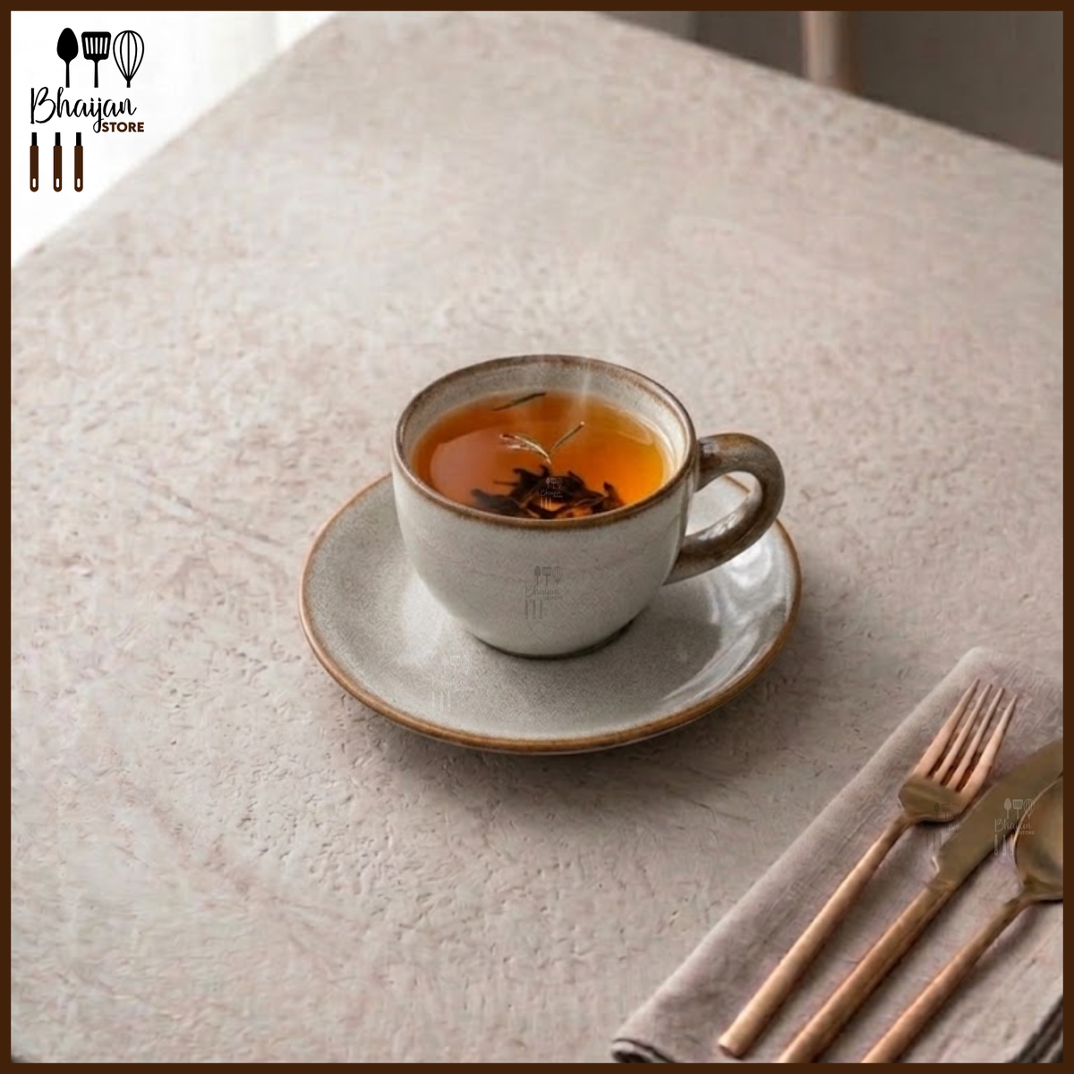 Ceramic Elan Tea Cup & Saucer Set