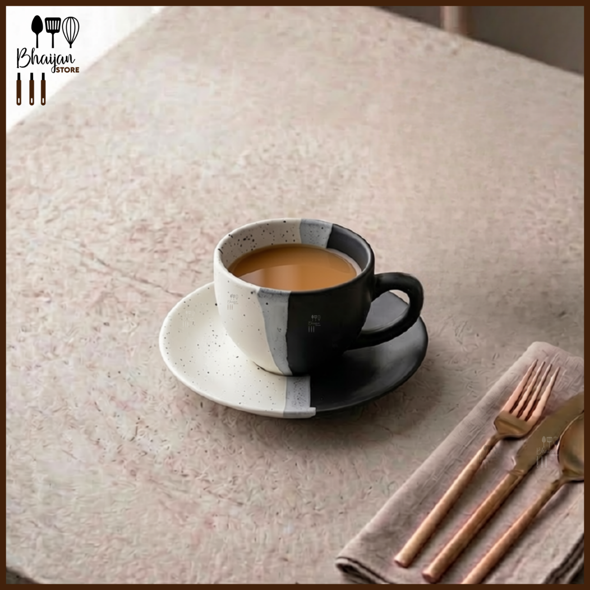 Ceramic Elan Tea Cup & Saucer Set