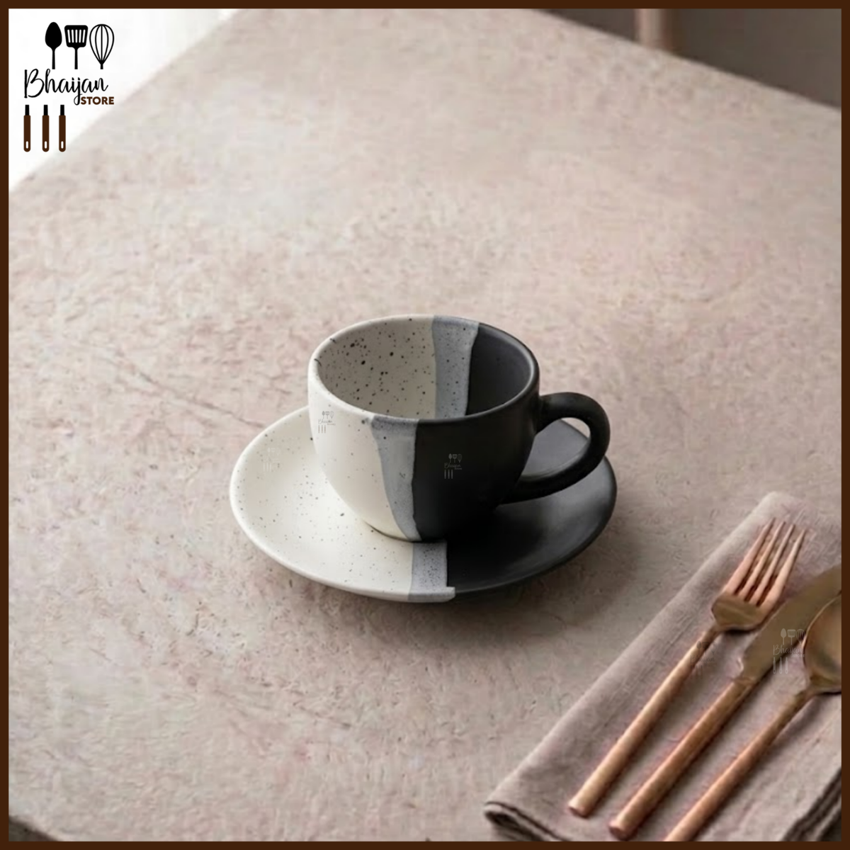 Ceramic Elan Tea Cup & Saucer Set