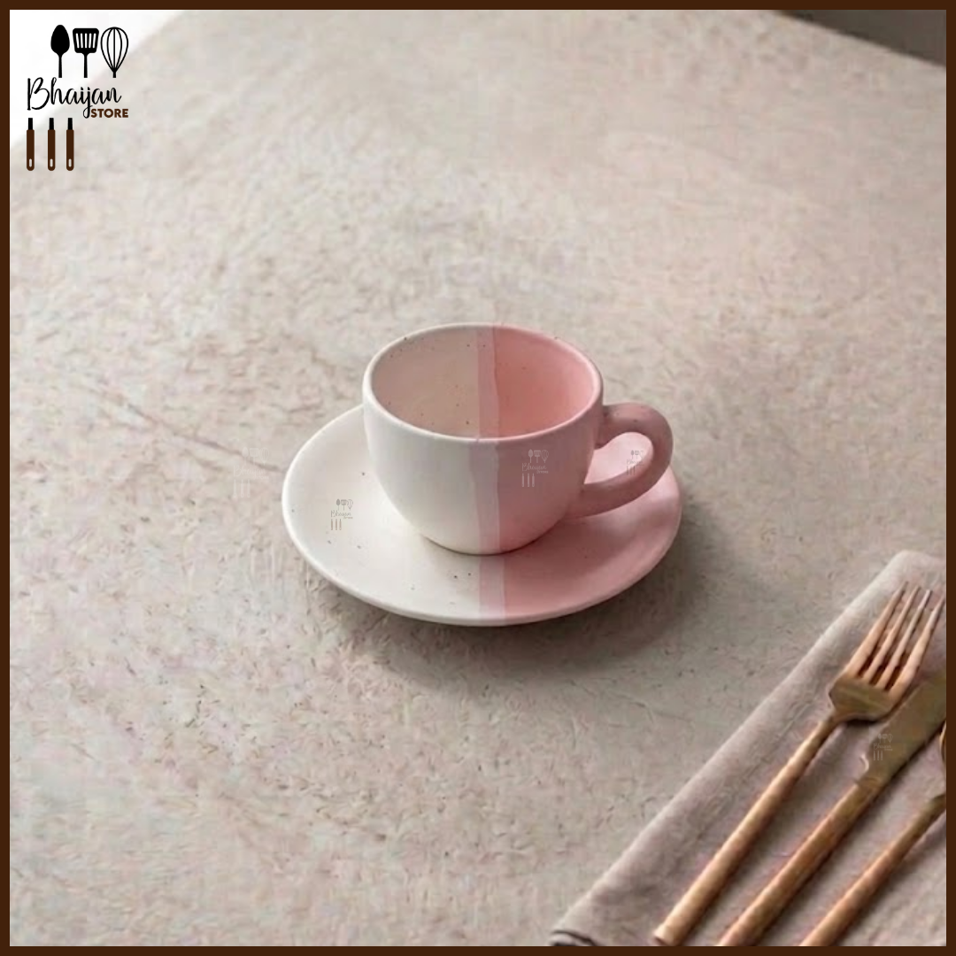 Ceramic Elan Tea Cup & Saucer Set
