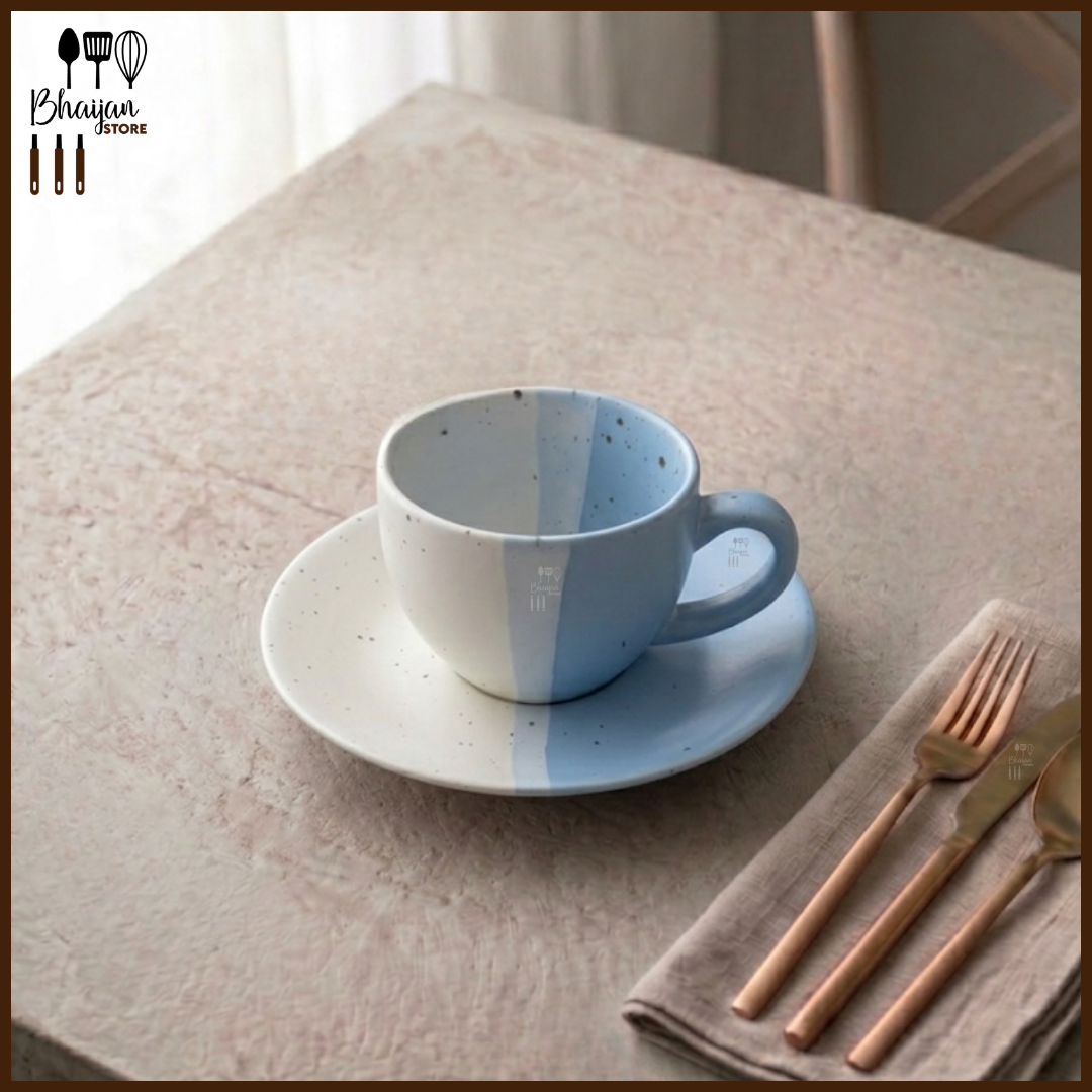 Ceramic Elan Tea Cup & Saucer Set