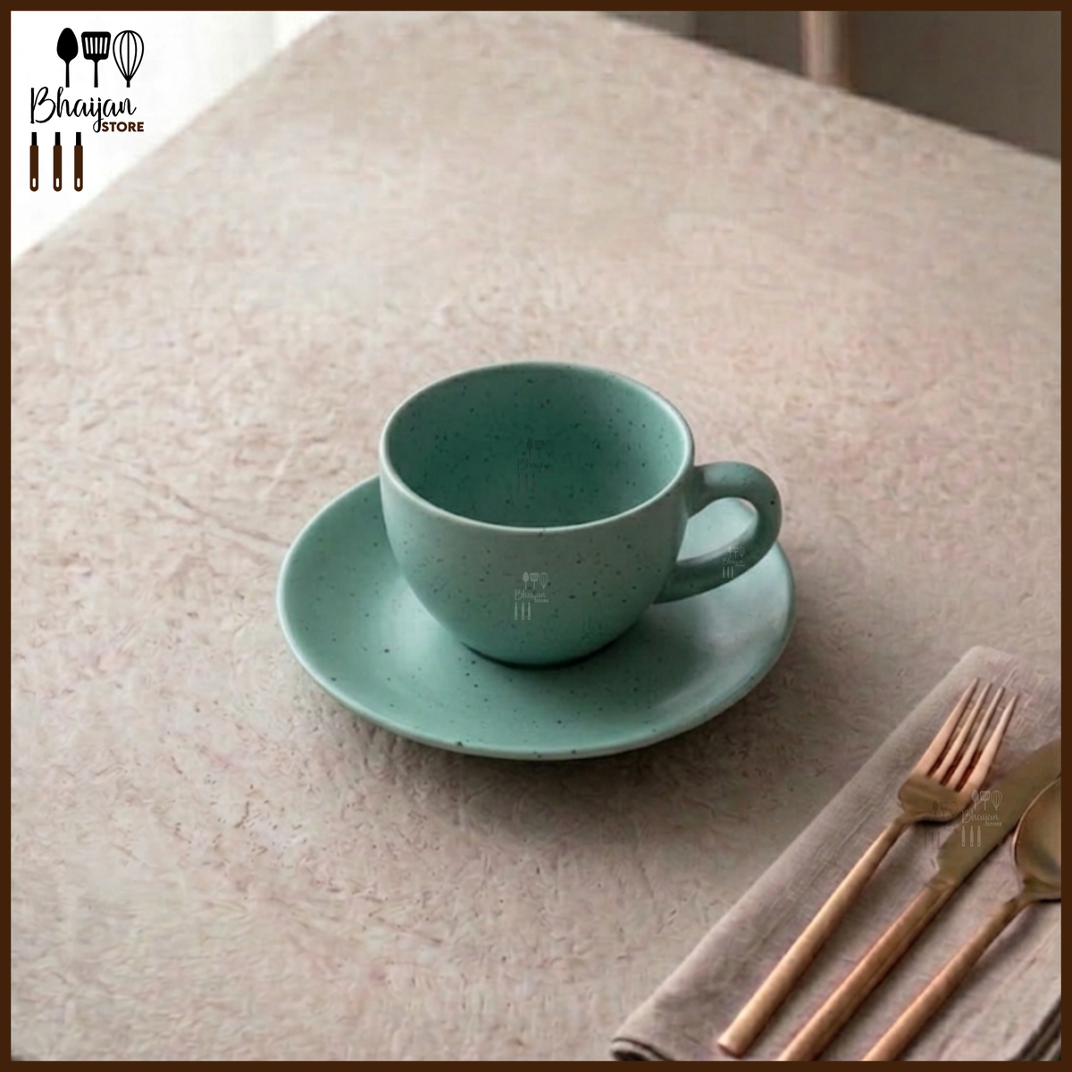Ceramic Elan Tea Cup & Saucer Set