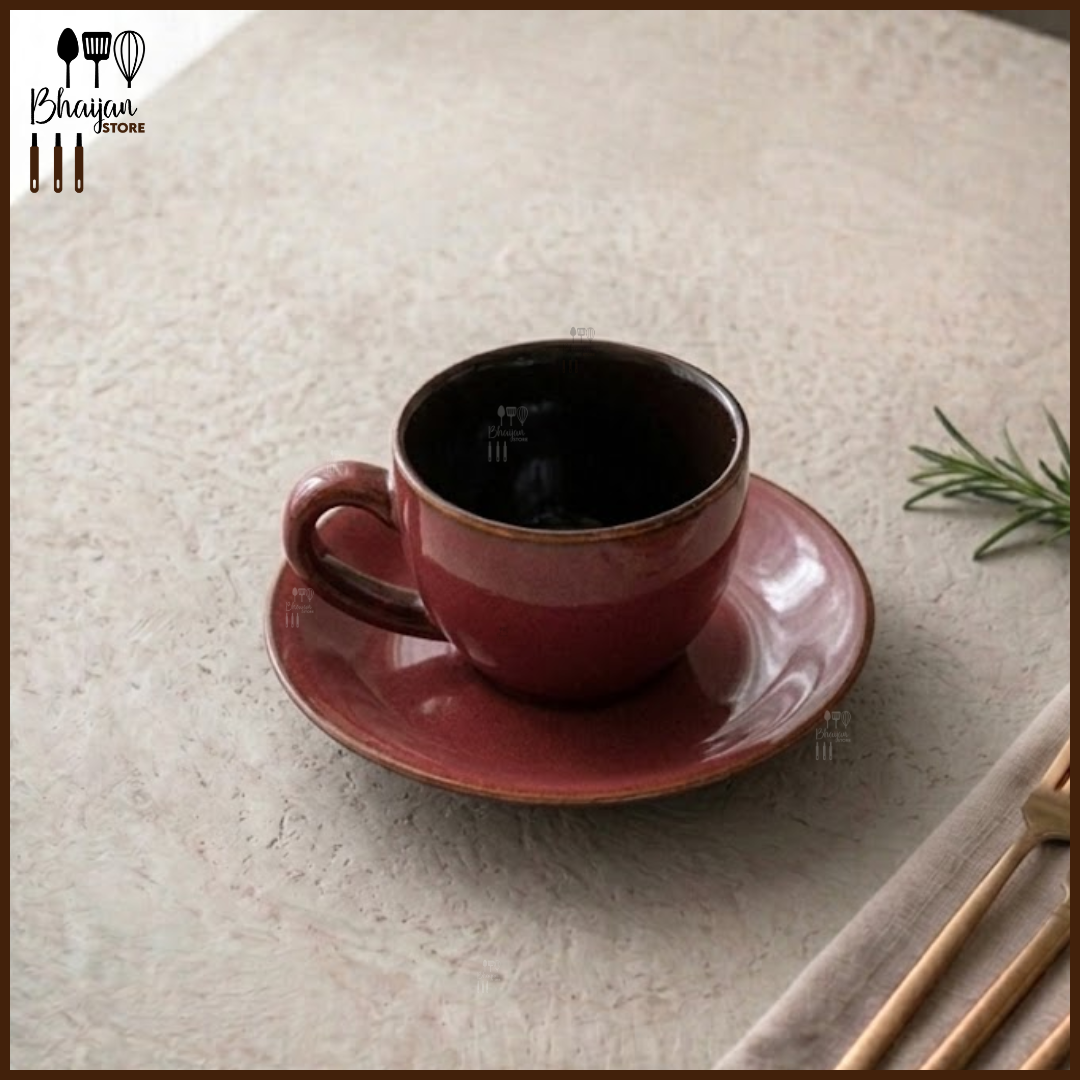 Ceramic Elan Tea Cup & Saucer Set