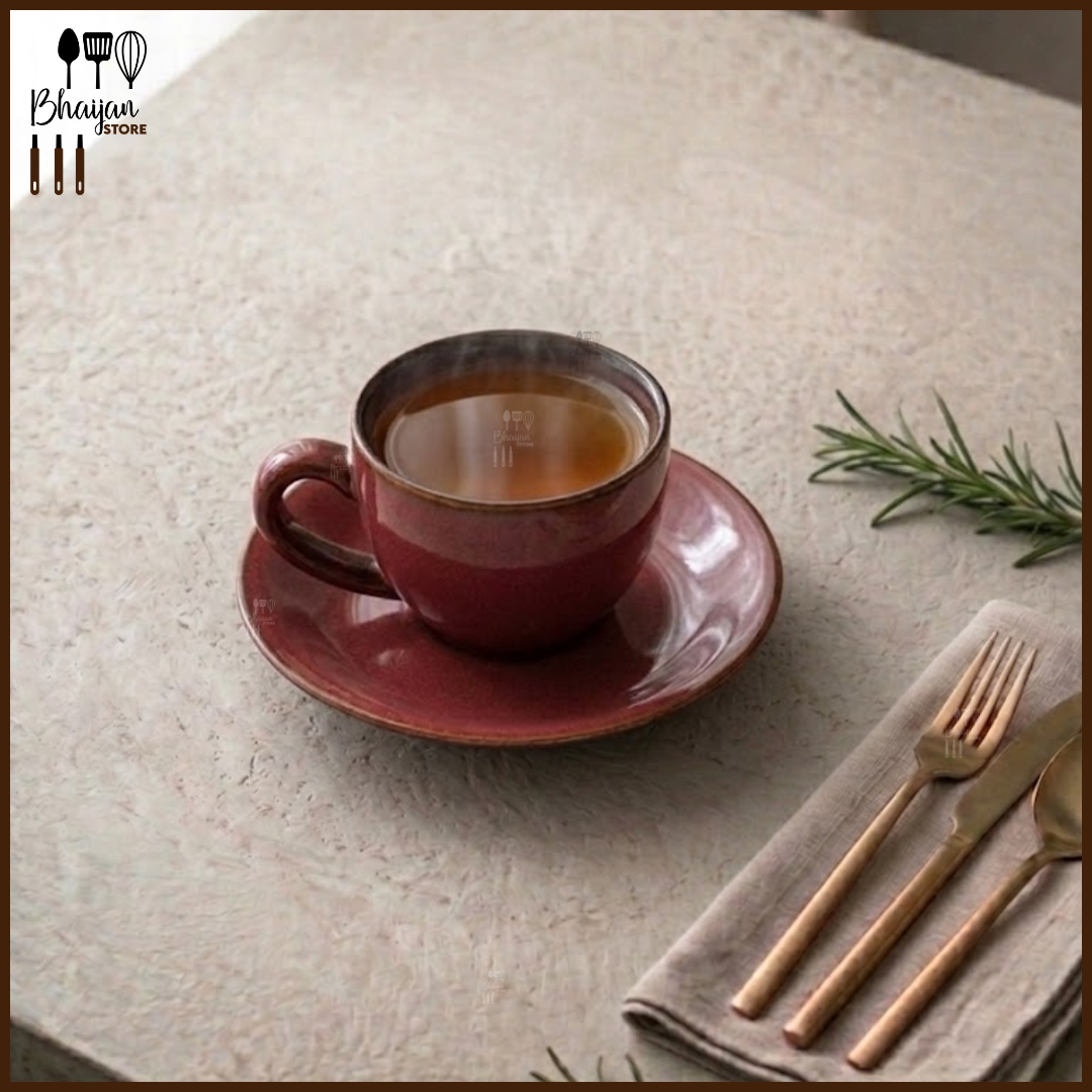 Ceramic Elan Tea Cup & Saucer Set