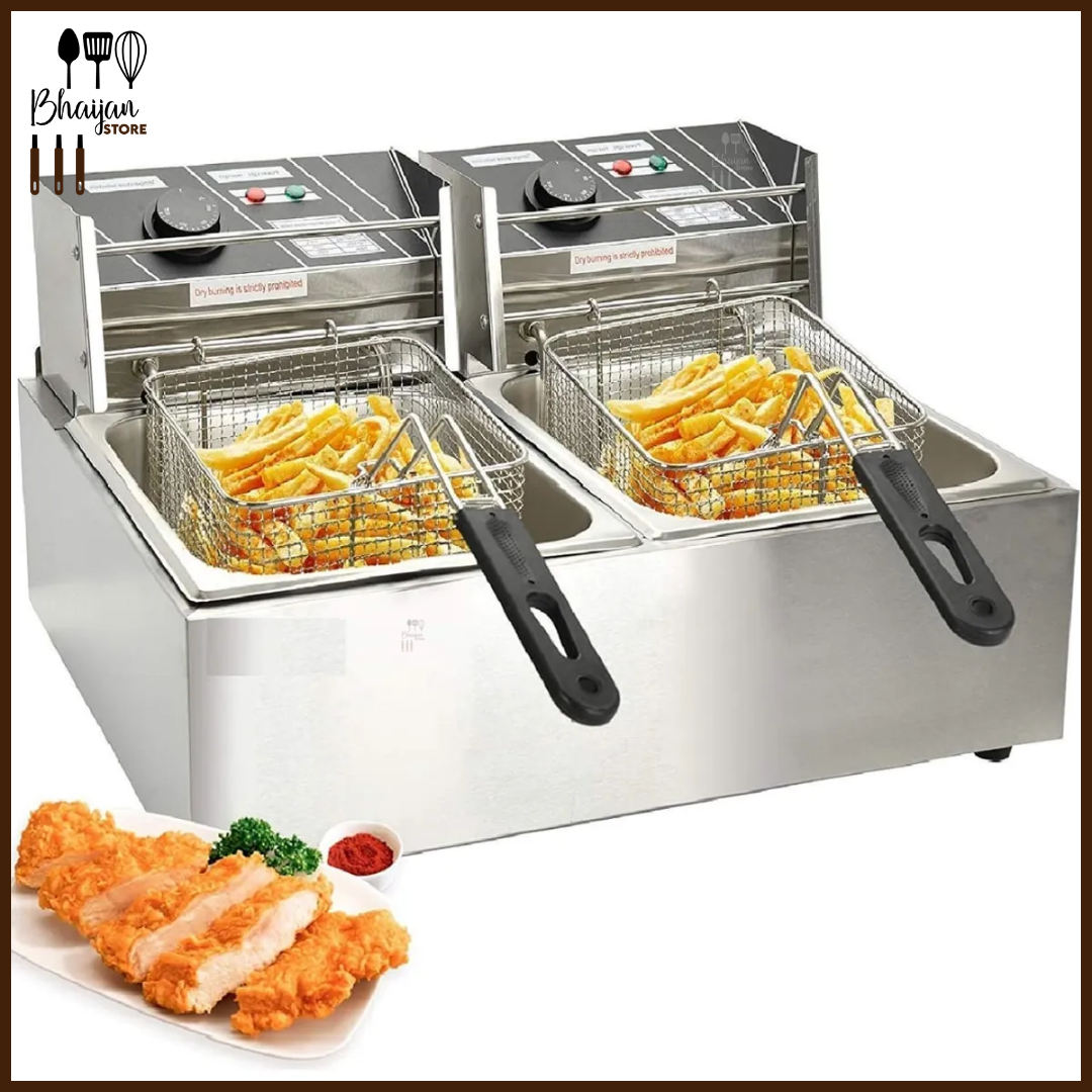Electric Fryer - 6 + 6 Liters Double