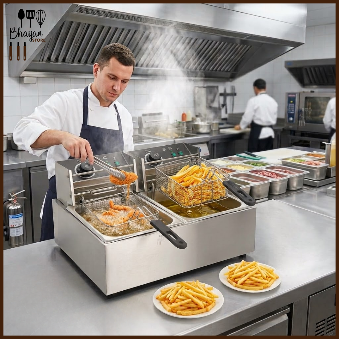 Electric Fryer - 6 + 6 Liters Double