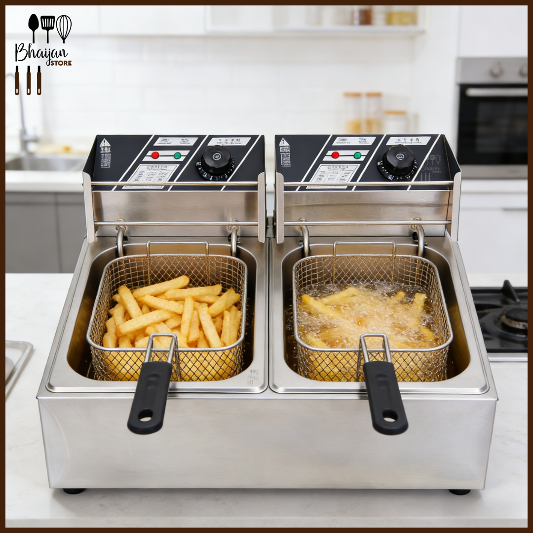 Electric Fryer - 6 + 6 Liters Double