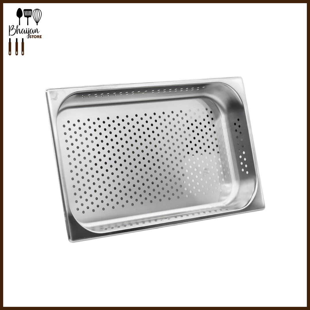 GN Pan 1/1 Perforated Stainless Steel Food Pan