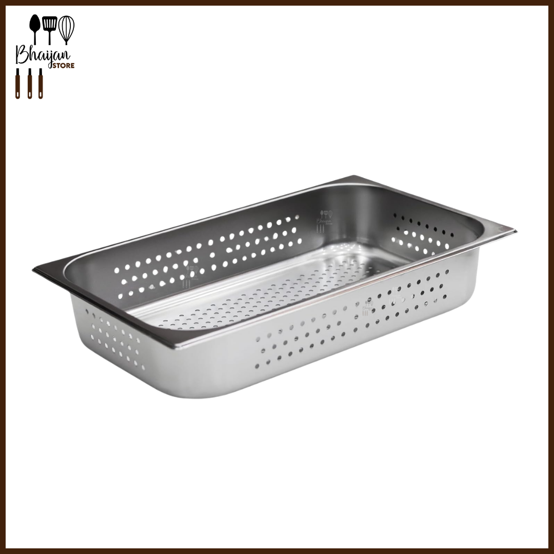 GN Pan 1/1 Perforated Stainless Steel Food Pan