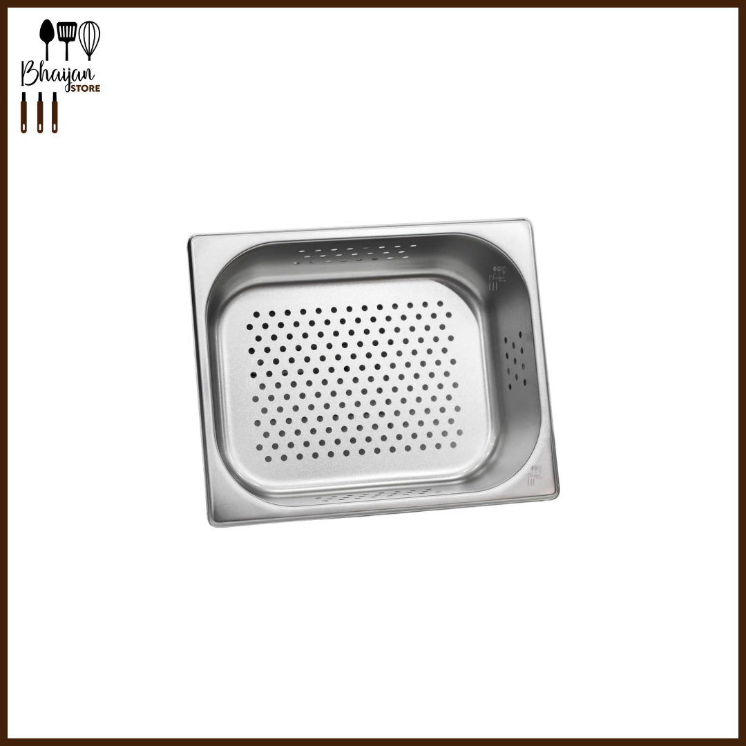 GN Pan 1/2 Perforated Stainless Steel Food Pan