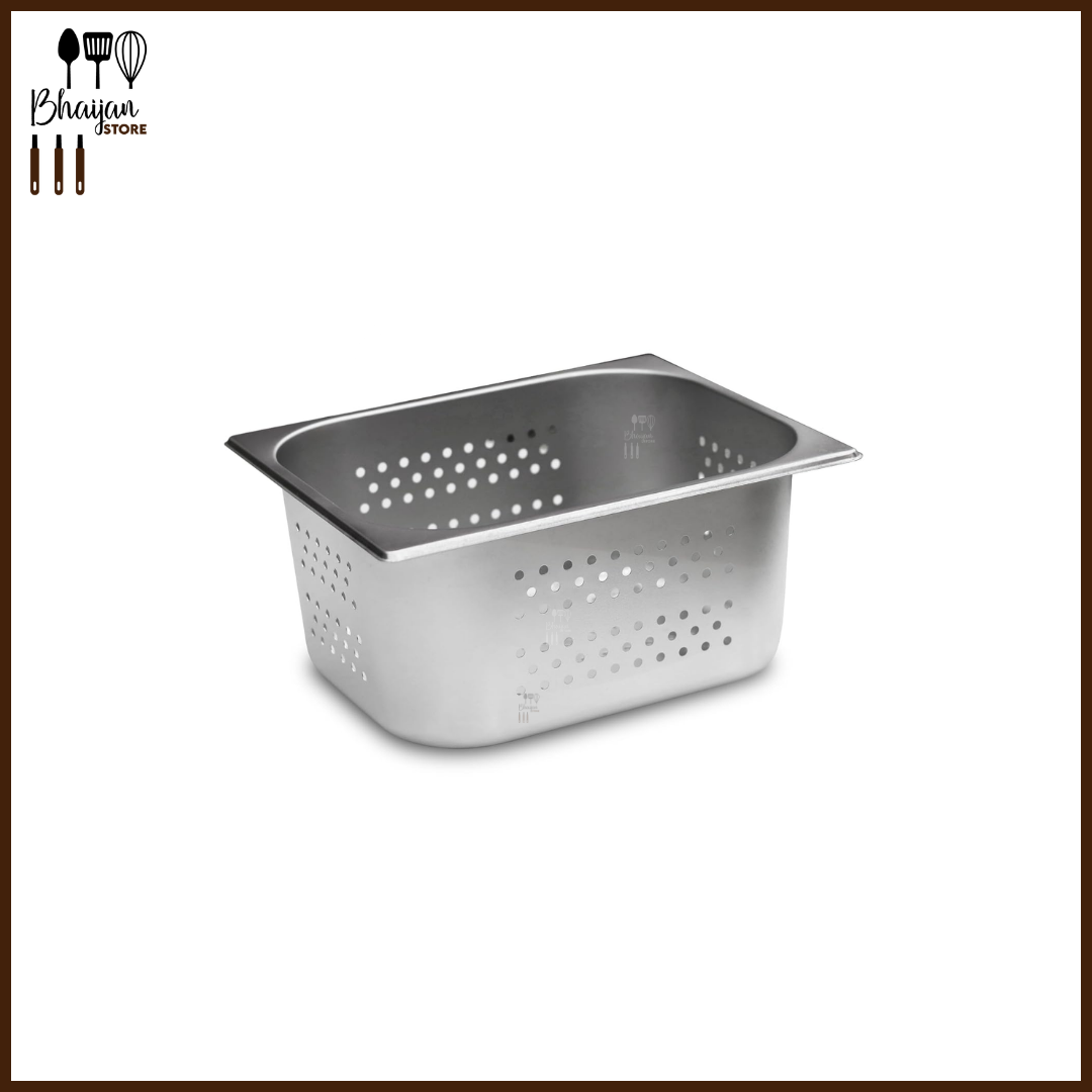 GN Pan 1/2 Perforated Stainless Steel Food Pan