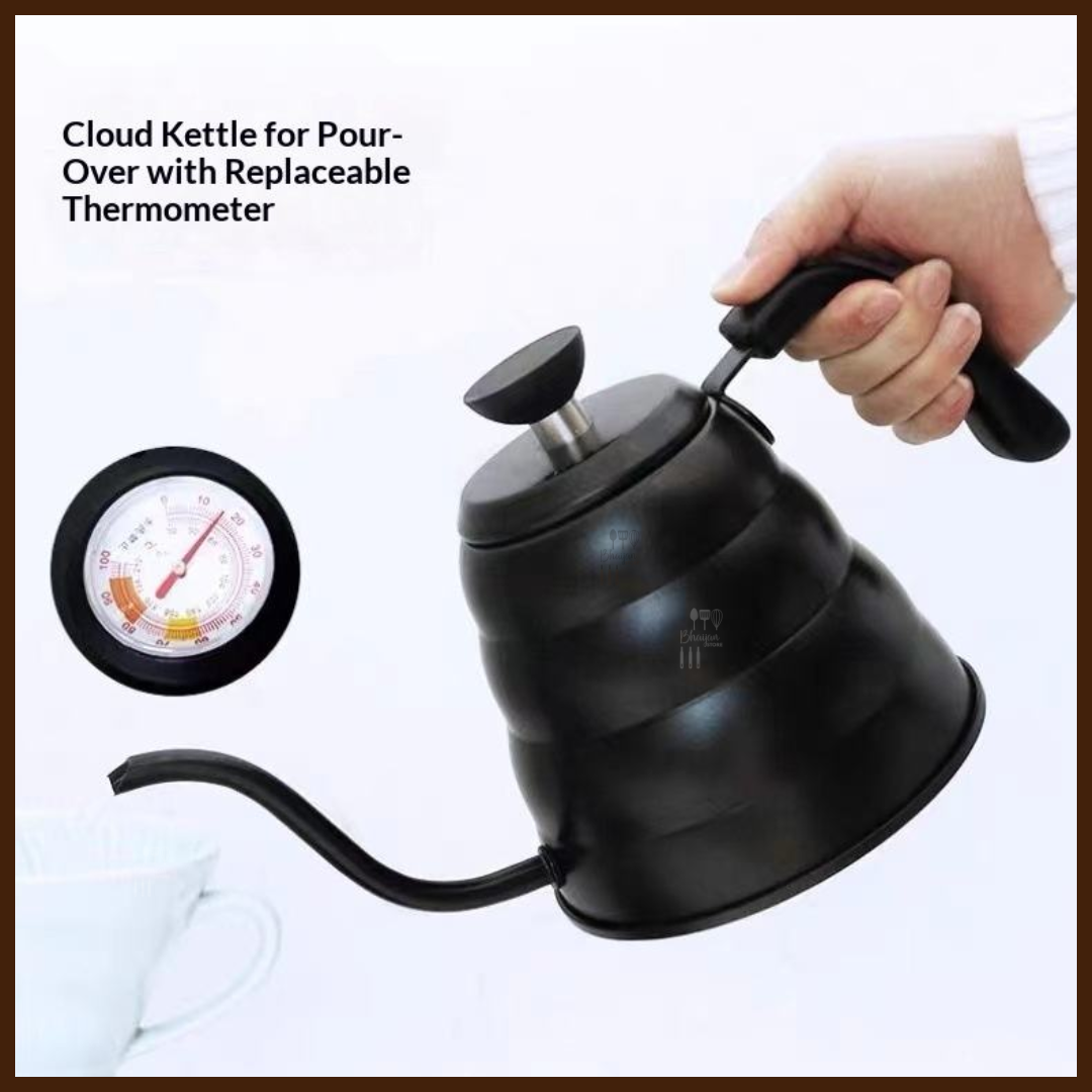 Gooseneck Pour Over Coffee Kettle with Thermometer