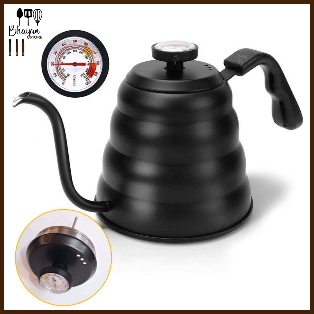 Gooseneck Pour Over Coffee Kettle with Thermometer