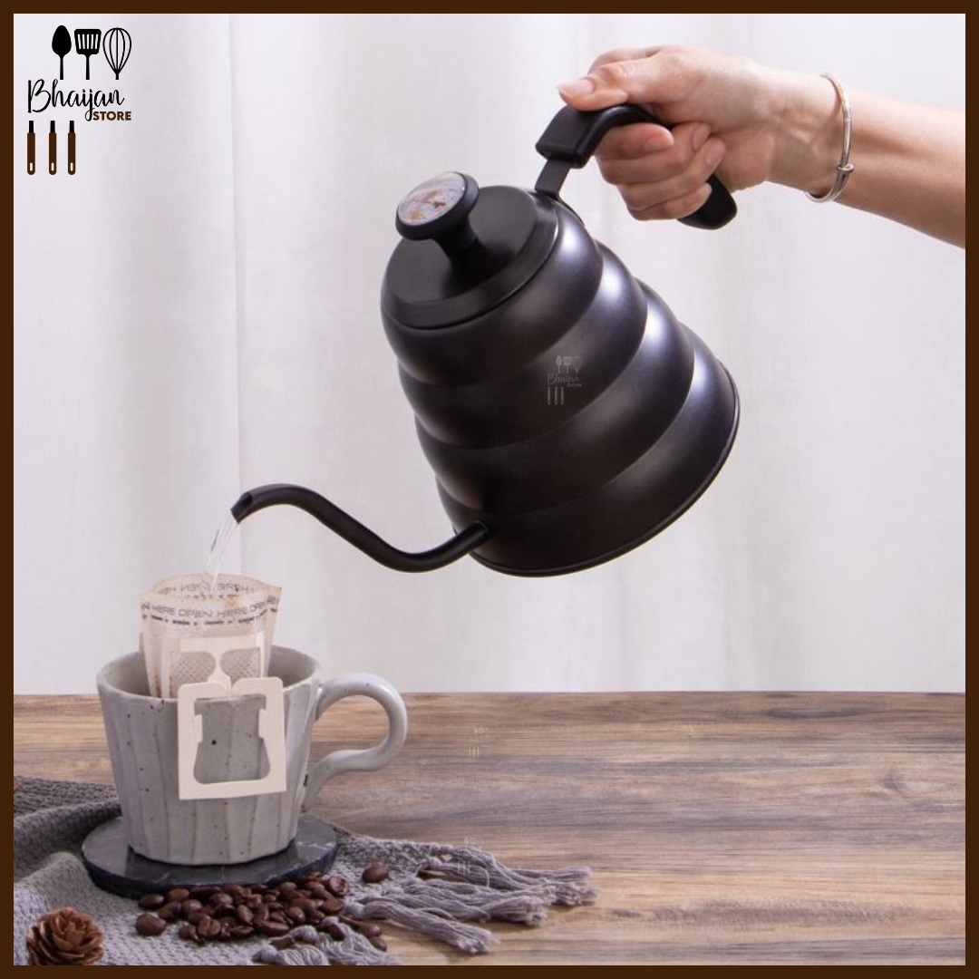 Gooseneck Pour Over Coffee Kettle with Thermometer
