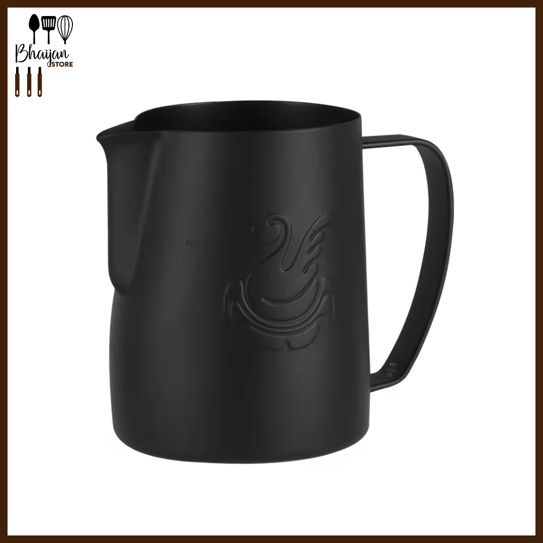 Jibbi Black Stainless Steel Milk Frothing Pitcher