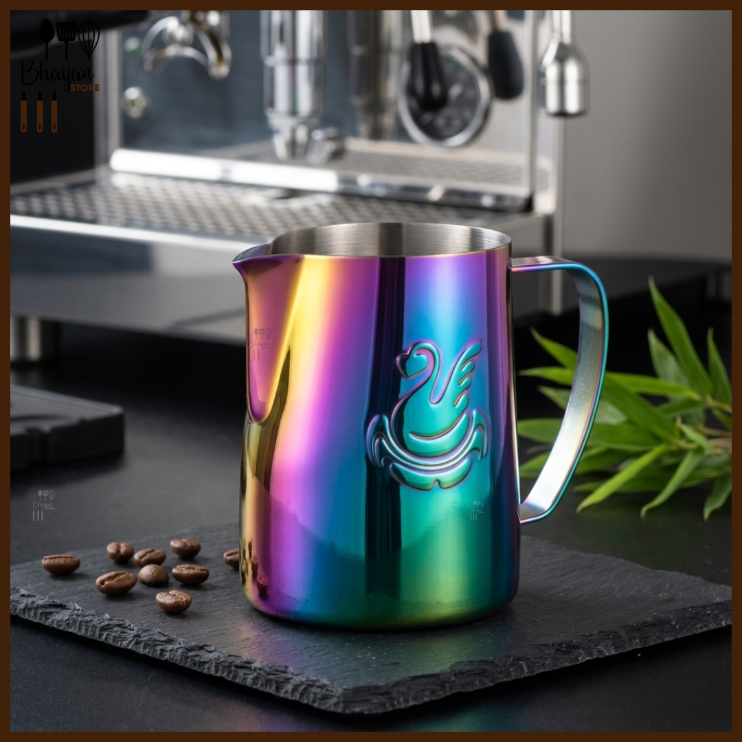 Jibbi Rainbow Stainless Steel Milk Frothing Pitcher
