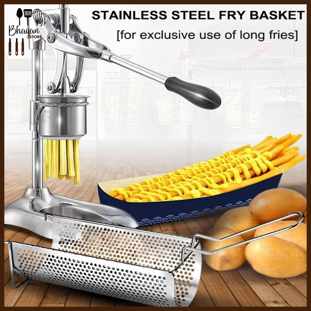 Manual Long Fries Machine – Stainless Steel Long Potato Machine