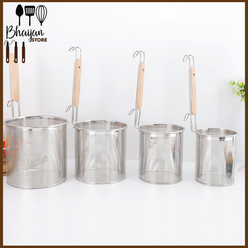 Pasta Strainer With Wooden Handle