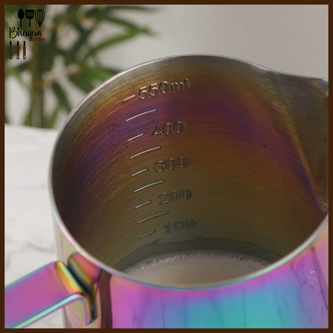 Rainbow Stainless Steel Milk Frothing Pitcher