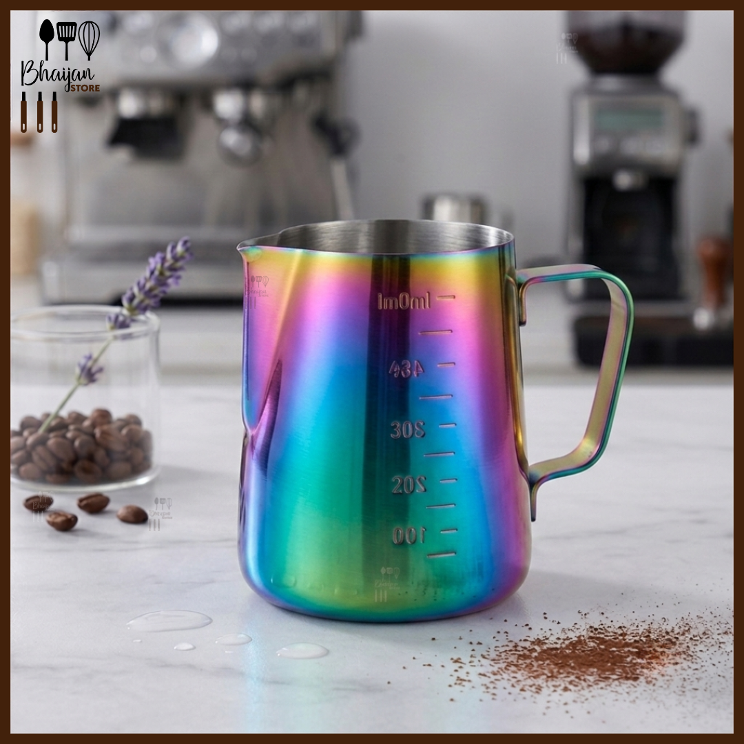 Rainbow Stainless Steel Milk Frothing Pitcher