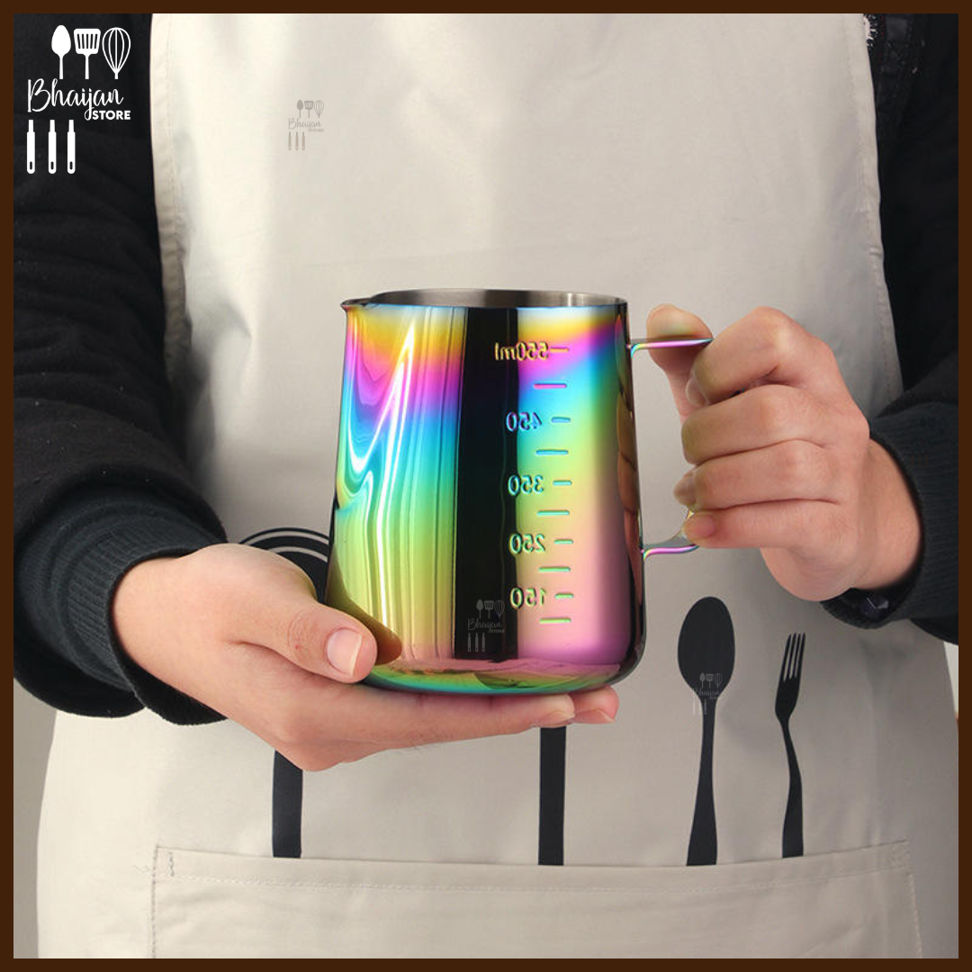 Rainbow Stainless Steel Milk Frothing Pitcher