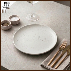 Ceramic Rimless Dinner Plate - 10 Inch