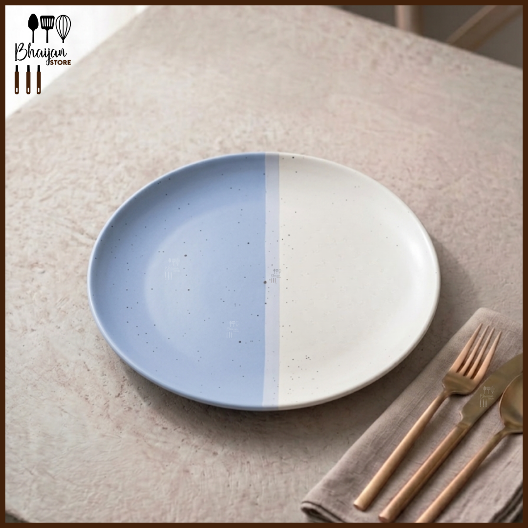 Ceramic Rimless Dinner Plate - 10 Inch