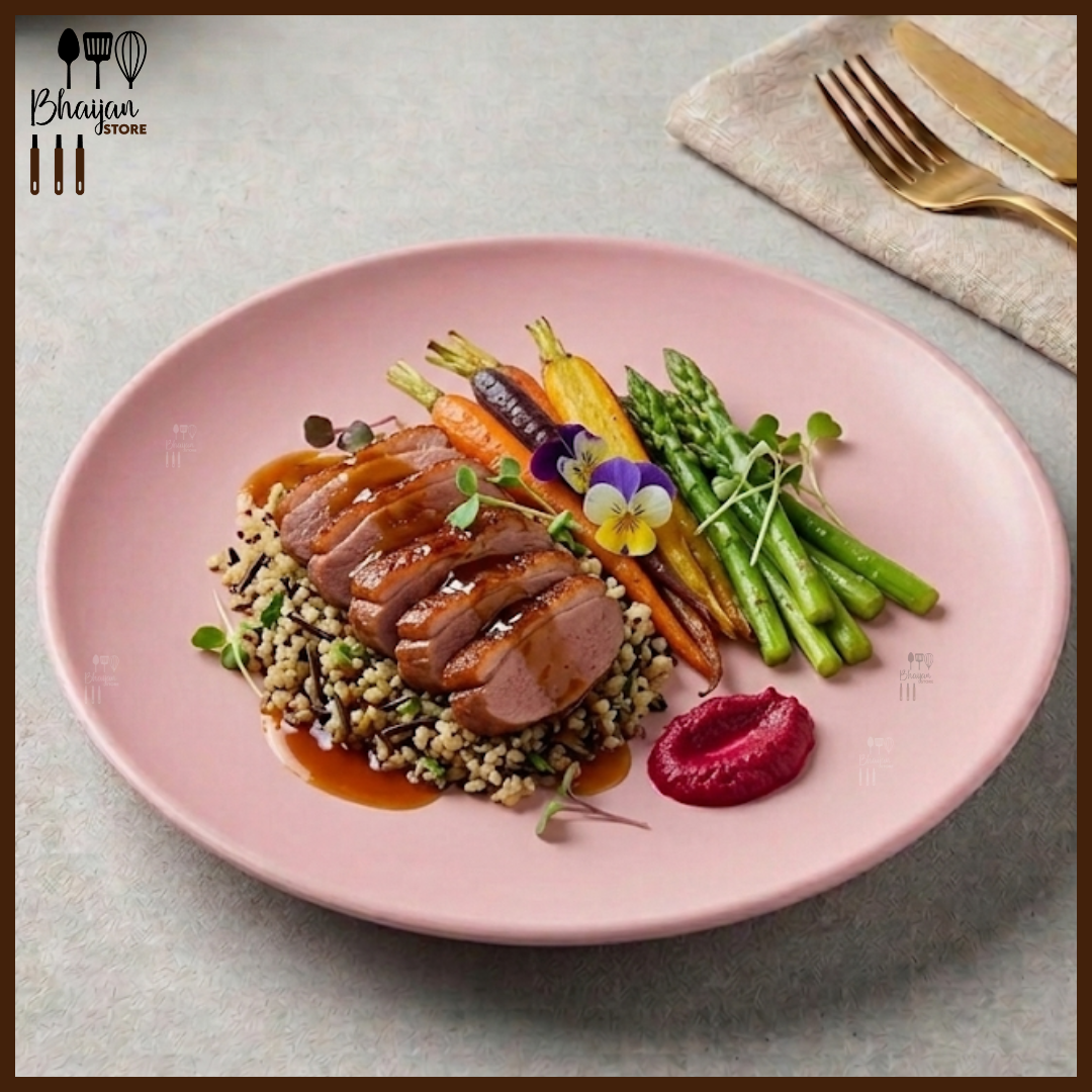 Ceramic Rimless Dinner Plate - 10 Inch