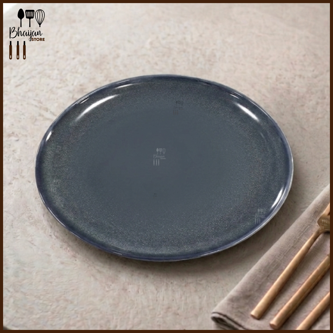 Ceramic Rimless Dinner Plate - 10 Inch