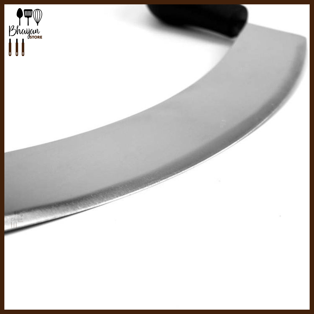 Stainless Steel Rocking Pizza Cutter with Double Handle