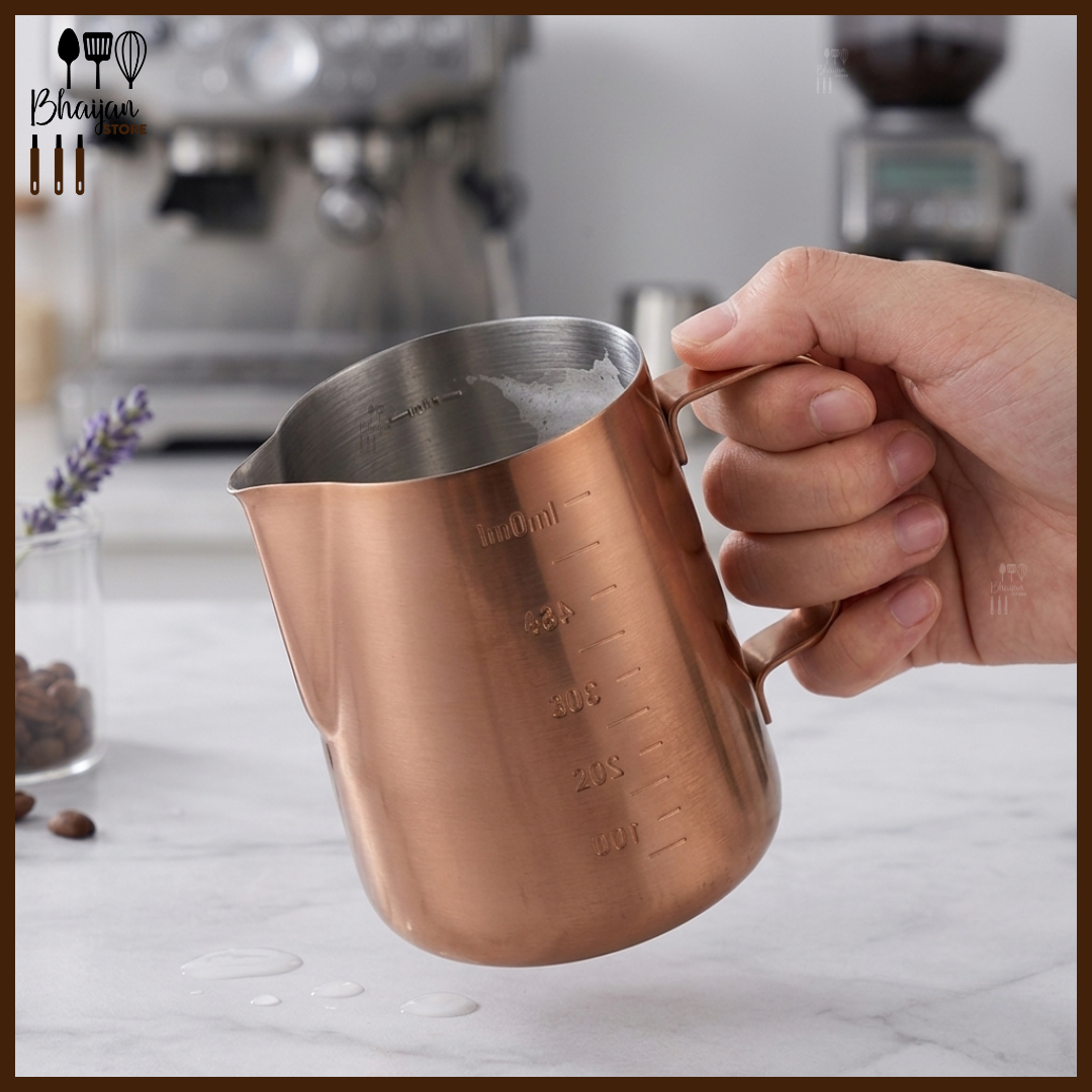 Rose Gold Stainless Steel Milk Frothing Pitcher