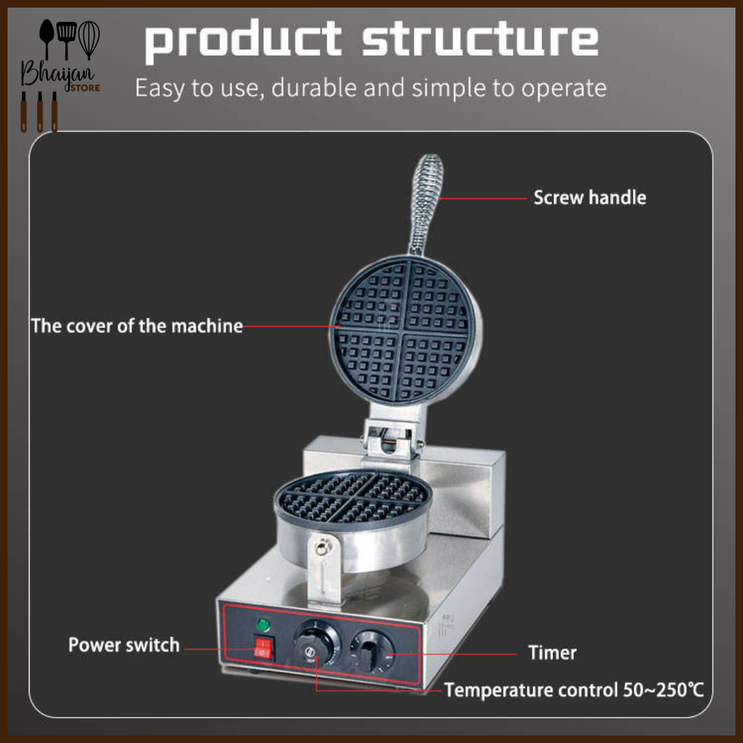 Round Single Waffle Maker