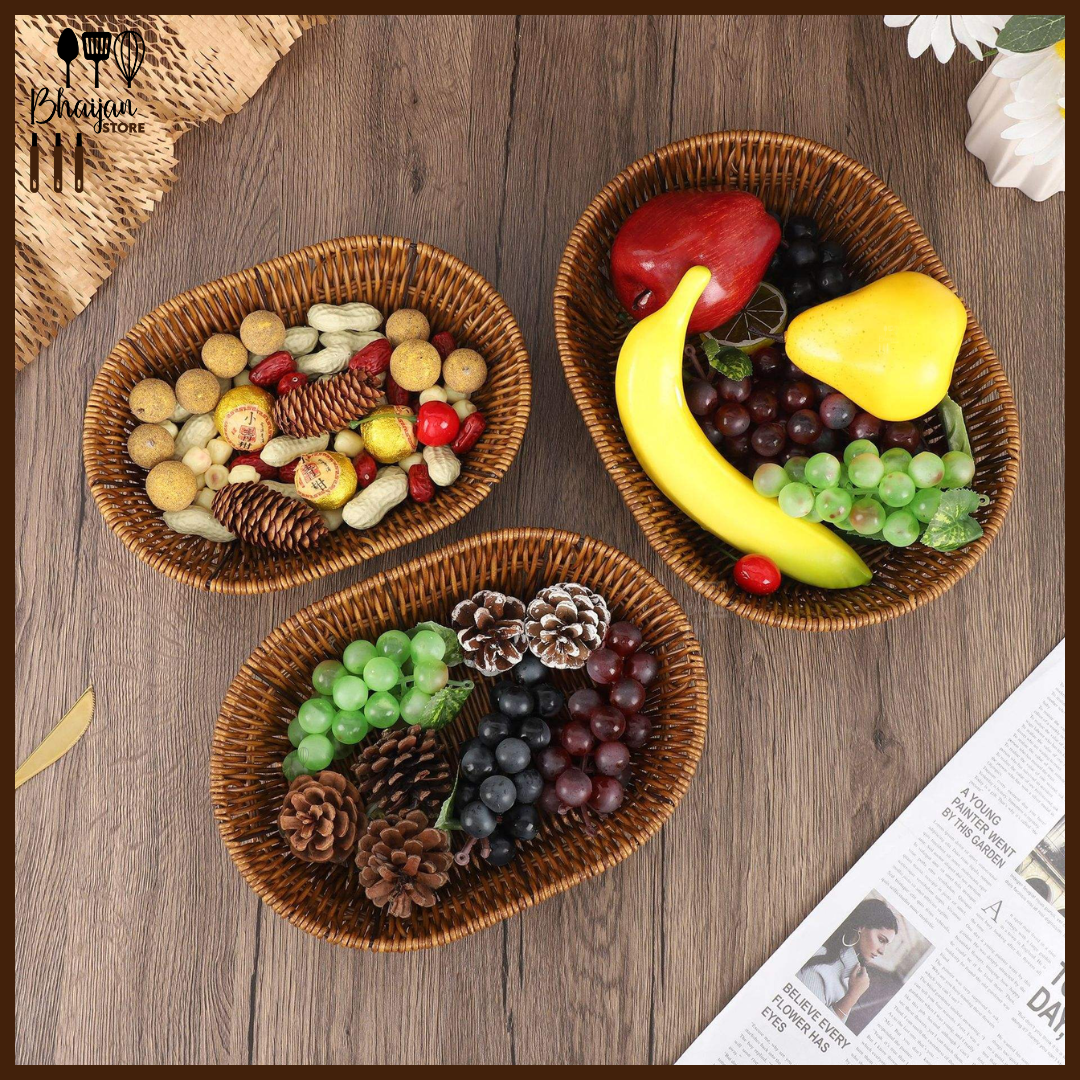 Round Woven Serving Basket