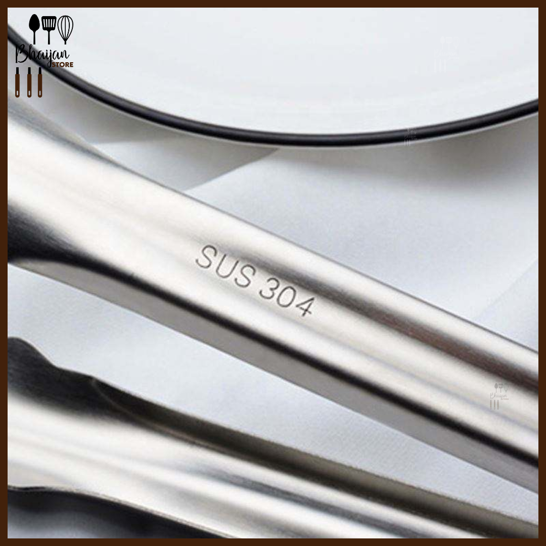 Stainless Steel Kitchen Food Tongs with Silicone Handle