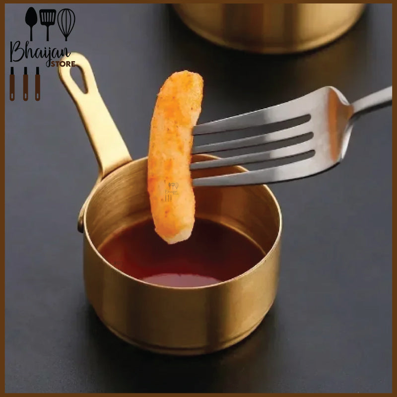Stainless Steel Golden Sauce Ramekin With Handle