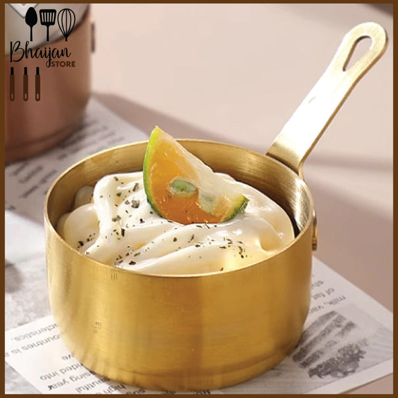 Stainless Steel Golden Sauce Ramekin With Handle