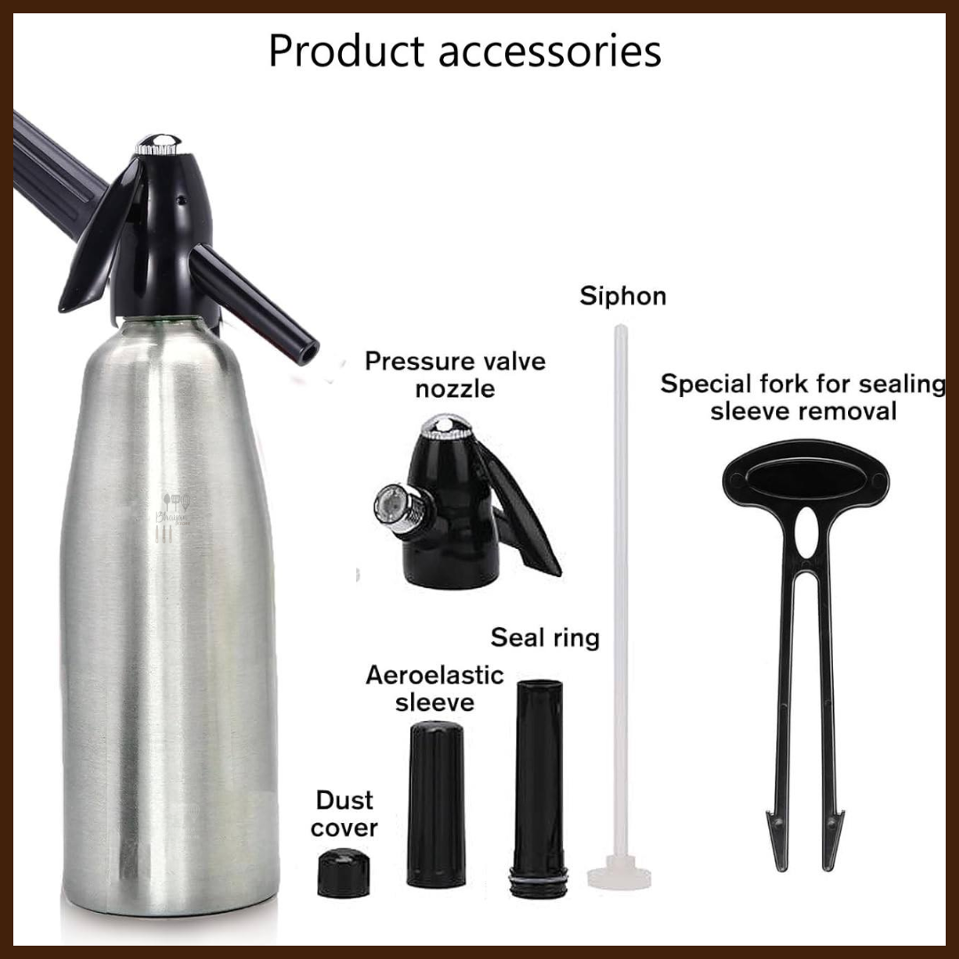Stainless Steel Soda Dispenser 1000ml