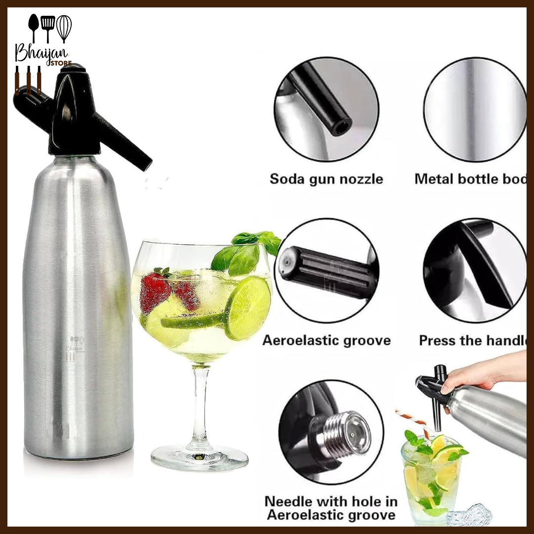 Stainless Steel Soda Dispenser 1000ml