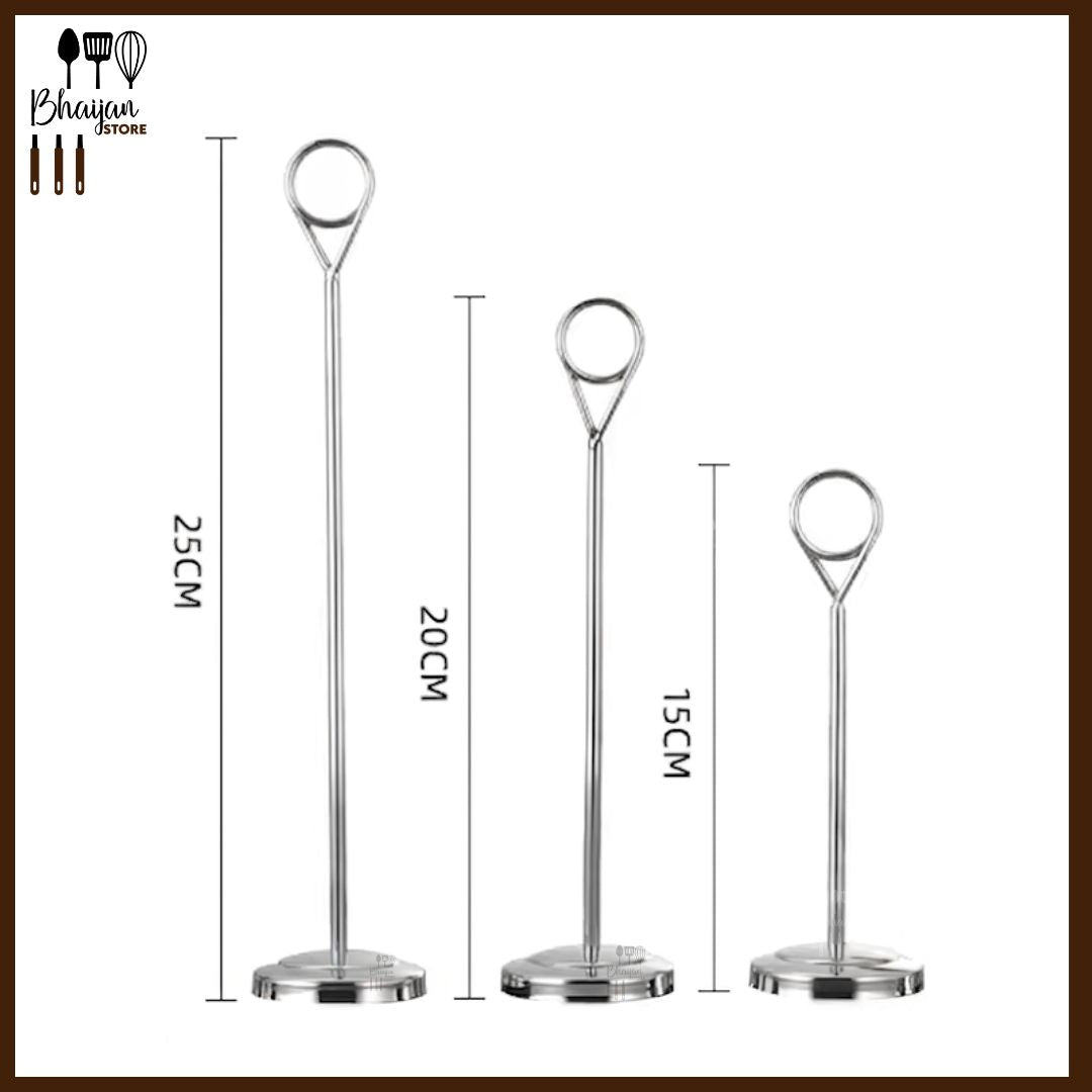 Stainless Steel Table Number Holder Stand