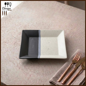 Ceramic Rectangle Starter Platter - 8.5 × 7 Inch