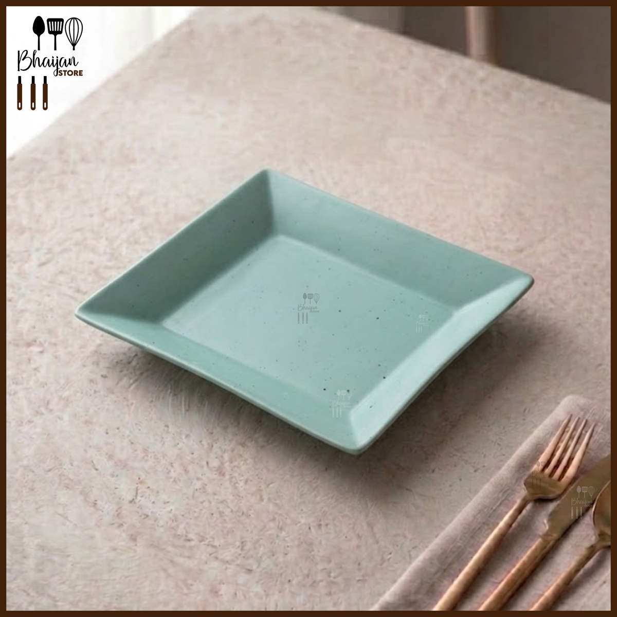 Ceramic Rectangle Starter Platter - 8.5 × 7 Inch