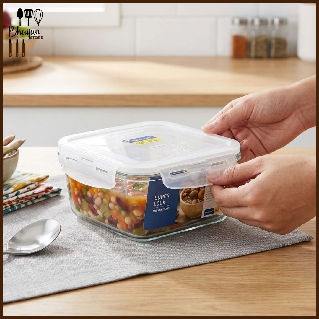 Super Lock Glass Food Container 950ml (Micronware)