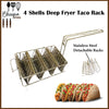 4 Shells Deep Fryer Taco Rack