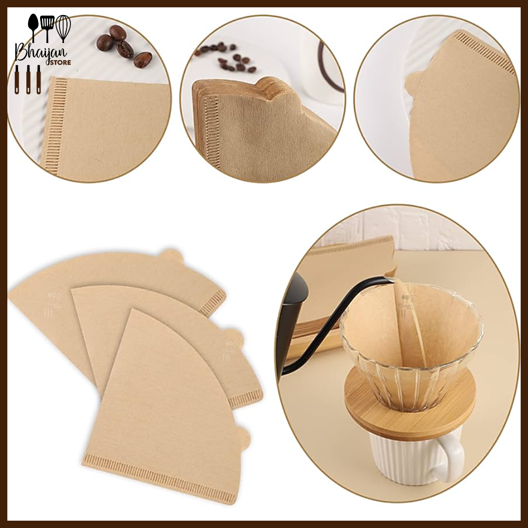 V60 Coffee Filter Paper – 2 Cup & 4 Cup Natural Brown Pour Over Filters