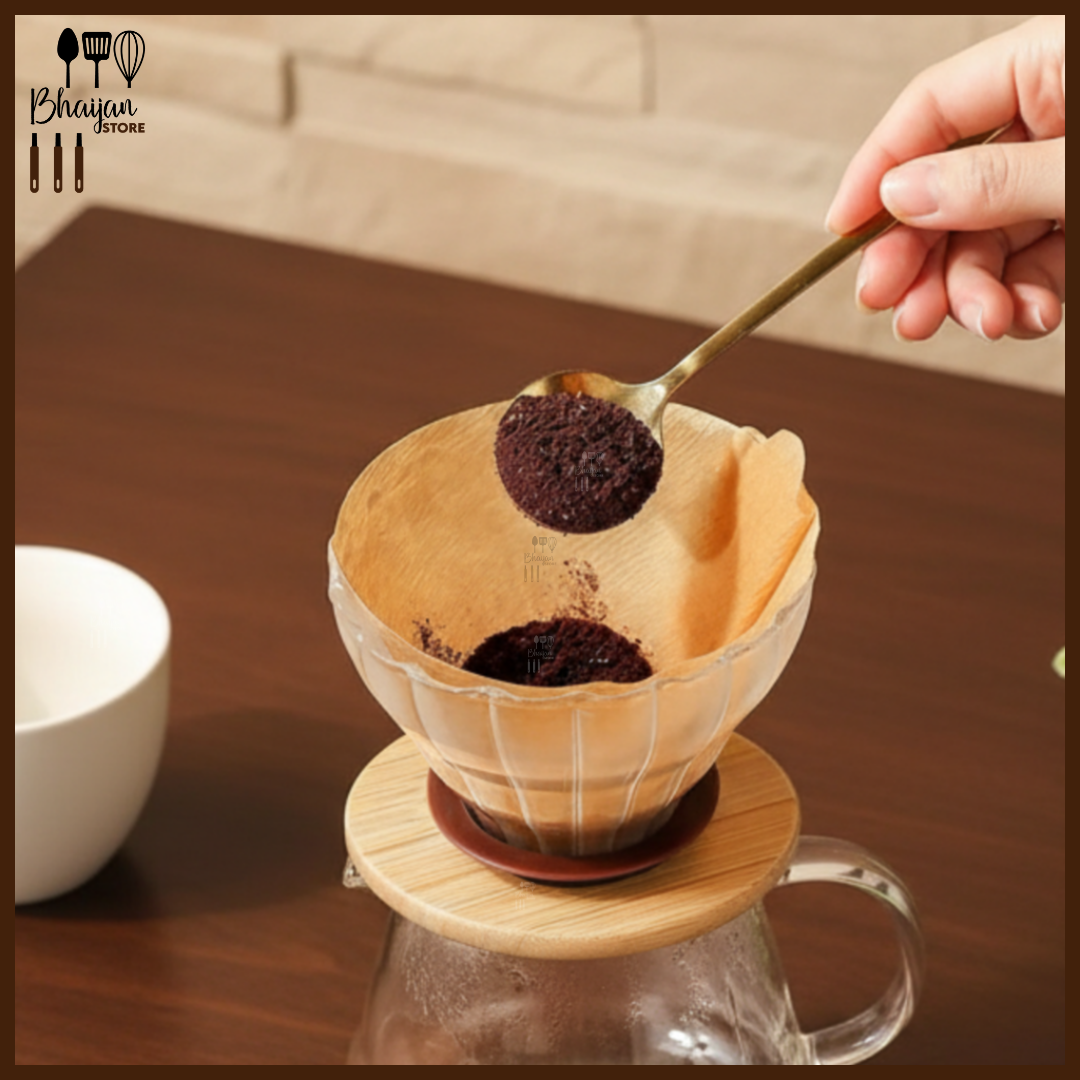 V60 Coffee Filter Paper – 2 Cup & 4 Cup Natural Brown Pour Over Filters